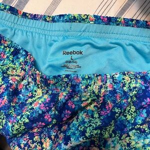 Reebok Blue and Neon Patterned Shorts
